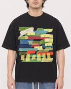 Mockup Boxy Heavyweight Tee Black male close-up 03