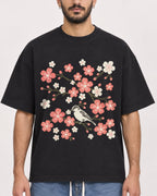 Mockup Boxy Heavyweight Tee Black male close-up 07