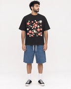 Mockup Boxy Heavyweight Tee Black male full-body 07