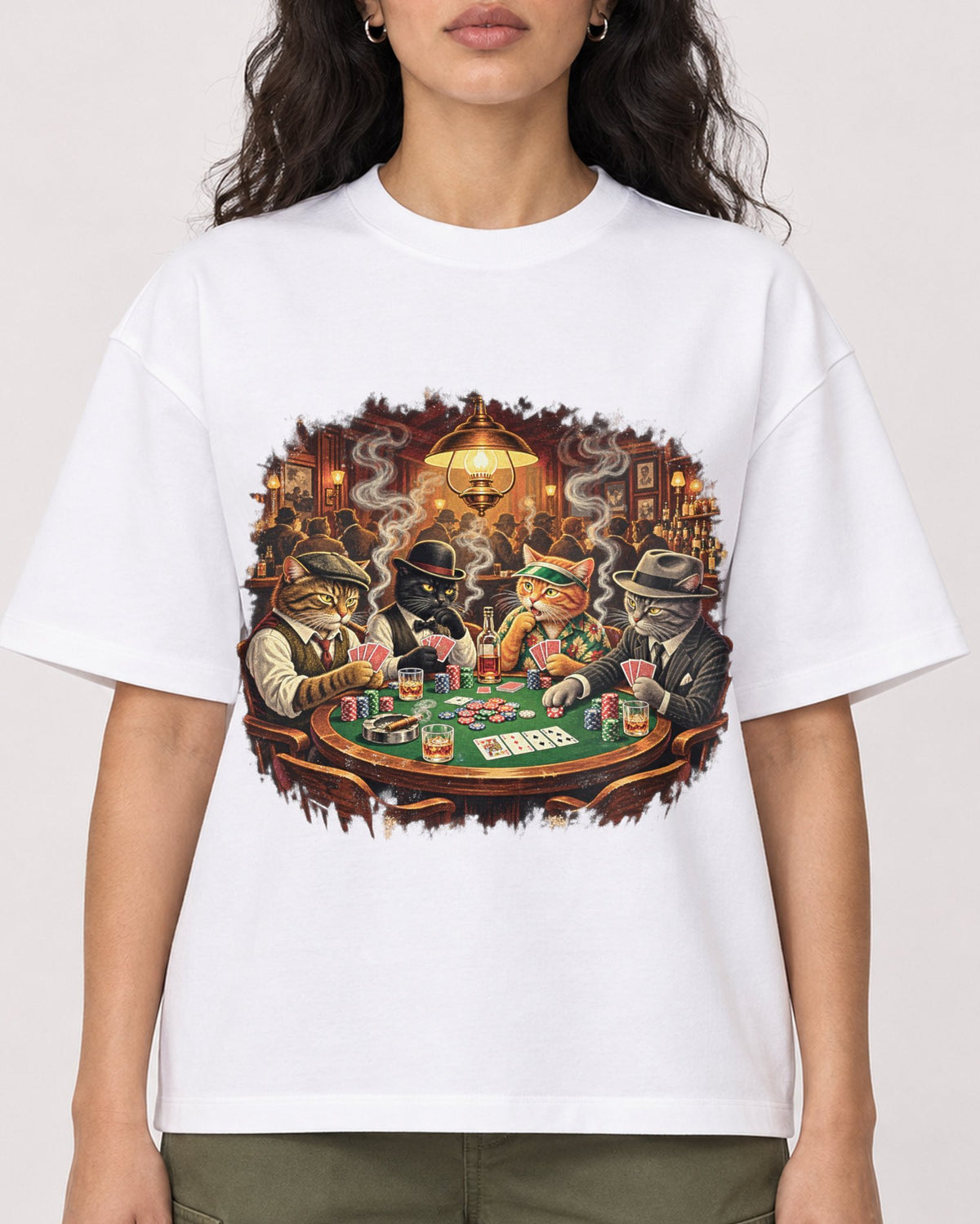 Mockup Boxy Heavyweight Tee White female close-up 07