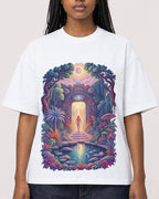 Mockup Boxy Heavyweight Tee White female close-up 04