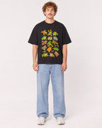 Mockup Boxy Heavyweight Tee Black male full-body 09