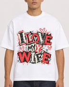 Mockup Boxy Heavyweight Tee White male close-up 16