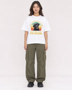 Mockup Boxy Heavyweight Tee White female full-body 02