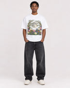 Mockup Boxy Heavyweight Tee White male full-body 05