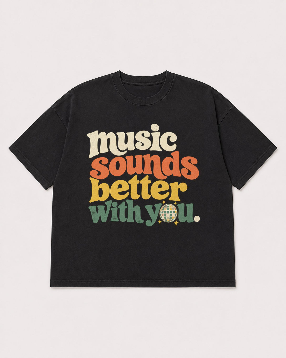 Mockup Boxy Heavyweight Tee Black product