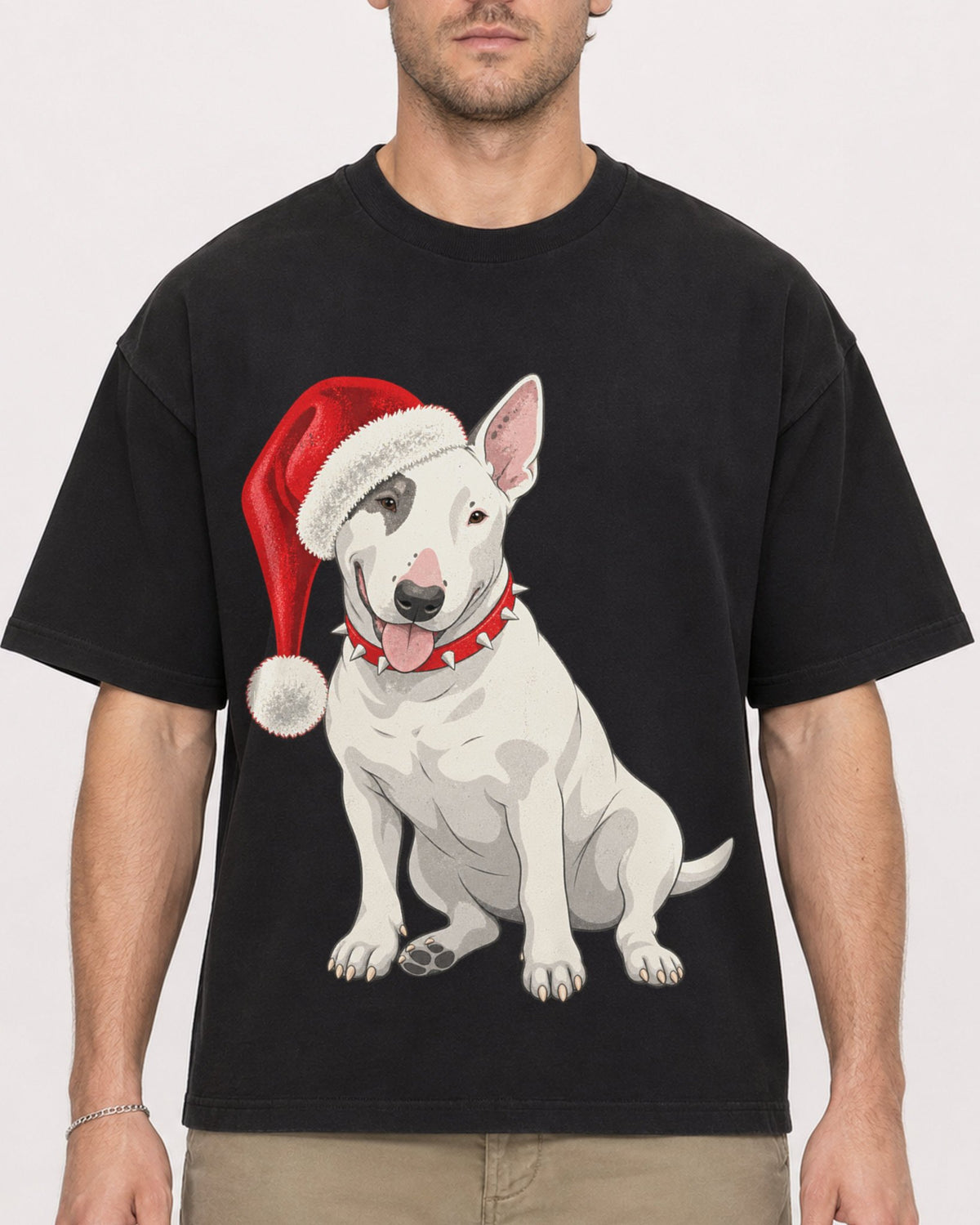 Mockup Boxy Heavyweight Tee Black male close-up 08