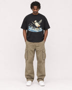 Mockup Boxy Heavyweight Tee Black male full-body 04