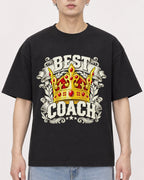 Mockup Boxy Heavyweight Tee Black male close-up 01