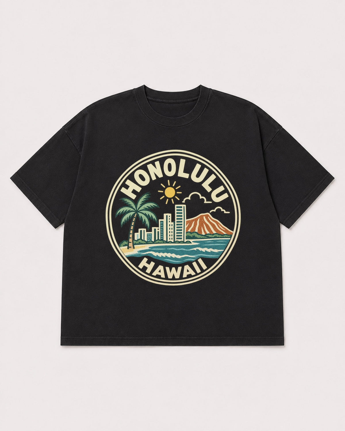 Mockup Boxy Heavyweight Tee Black product