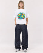Mockup Boxy Heavyweight Tee White female full-body 19