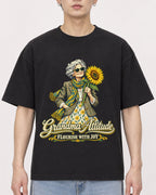 Mockup Boxy Heavyweight Tee Black male close-up 01