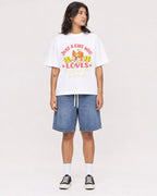Mockup Boxy Heavyweight Tee White female full-body 36