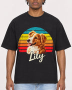 Mockup Boxy Heavyweight Tee Black male close-up 05