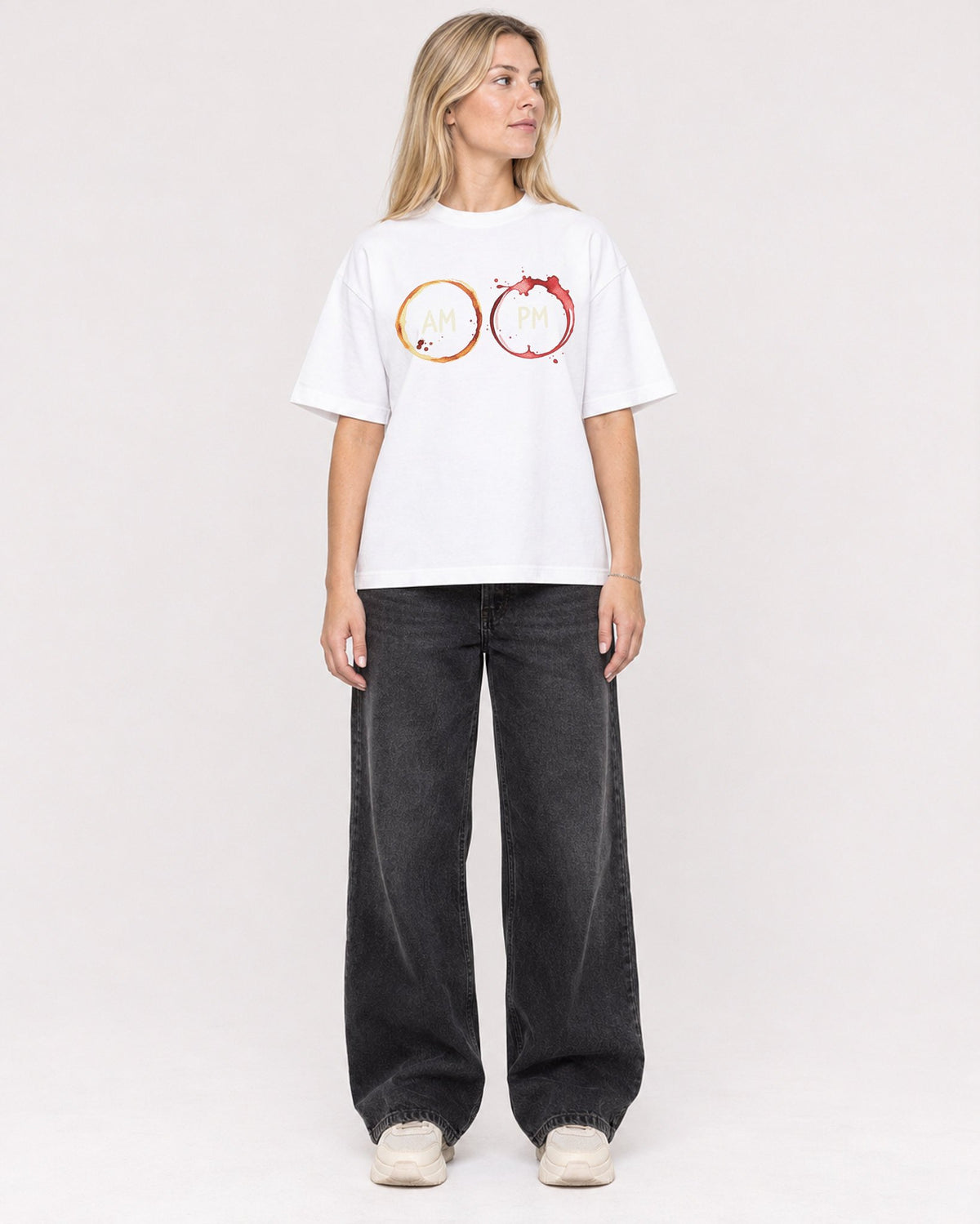 Mockup Boxy Heavyweight Tee White female full-body 08