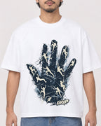 Mockup Boxy Heavyweight Tee White male close-up 02