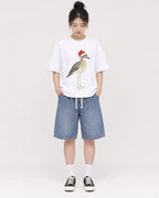 Mockup Boxy Heavyweight Tee White female full-body 41