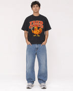 Mockup Boxy Heavyweight Tee Black male full-body 06
