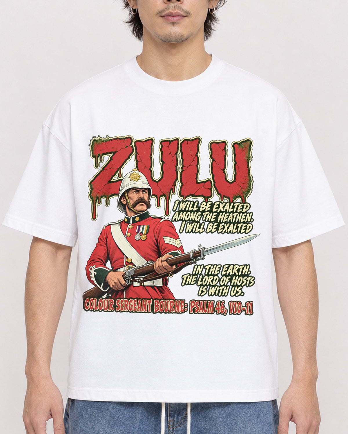 Mockup Boxy Heavyweight Tee White male close-up 03