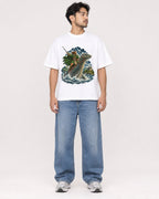 Mockup Boxy Heavyweight Tee White male full-body 02