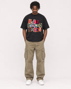 Mockup Boxy Heavyweight Tee Black male full-body 04