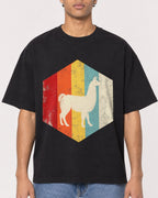 Mockup Boxy Heavyweight Tee Black male close-up 10
