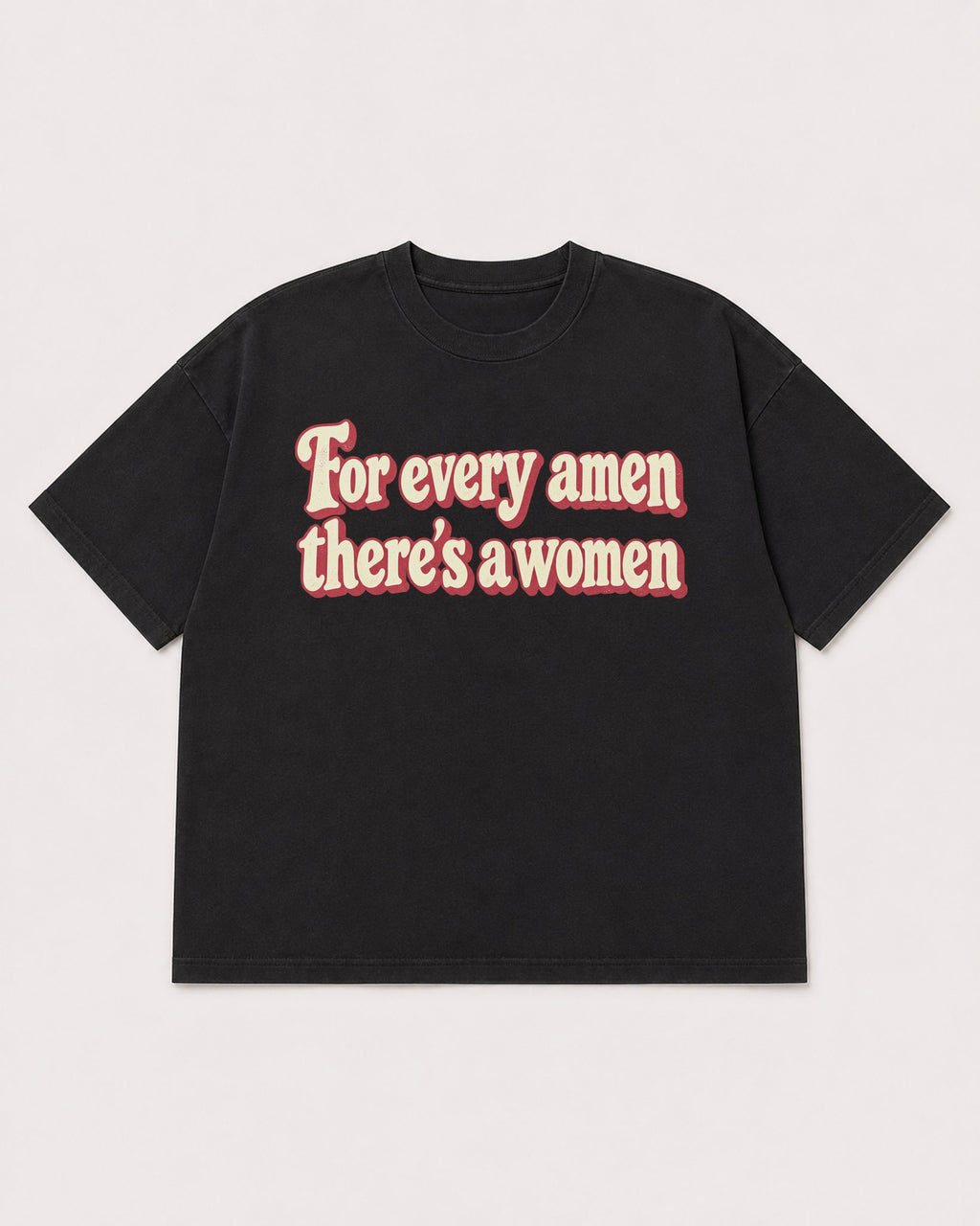 Mockup Boxy Heavyweight Tee Black product
