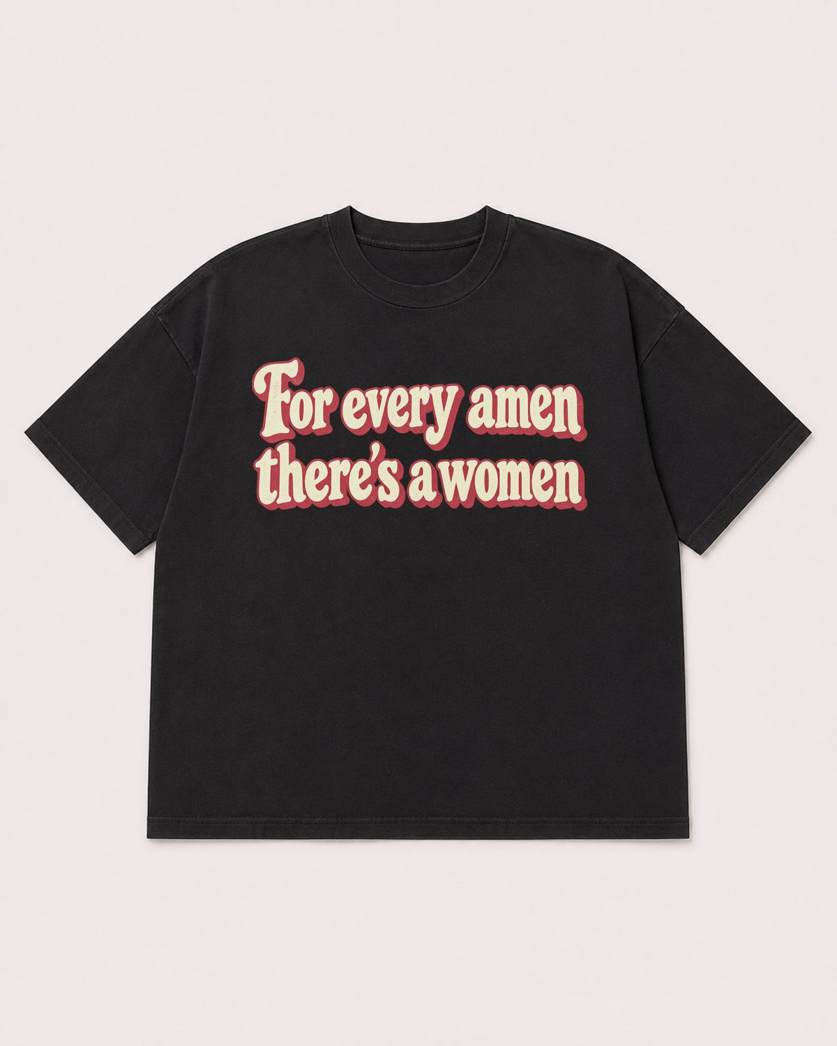 Mockup Boxy Heavyweight Tee Black product