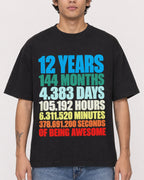 Mockup Boxy Heavyweight Tee Black male close-up 06