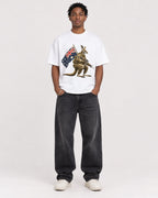 Mockup Boxy Heavyweight Tee White male full-body 05