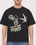 Mockup Boxy Heavyweight Tee Black male close-up 38