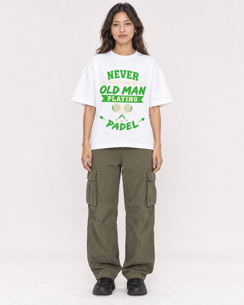 Mockup Boxy Heavyweight Tee White female full-body 02