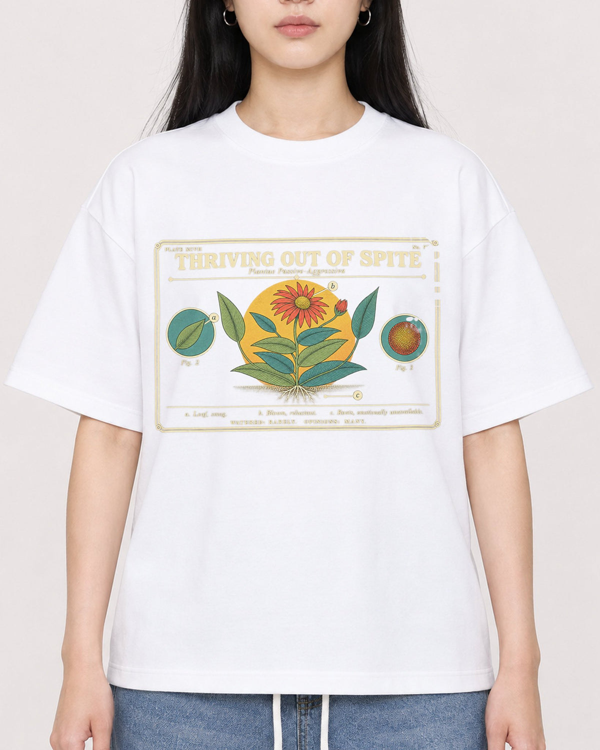 Mockup Boxy Heavyweight Tee White female close-up 01