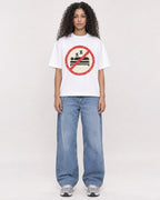 Mockup Boxy Heavyweight Tee White female full-body 10
