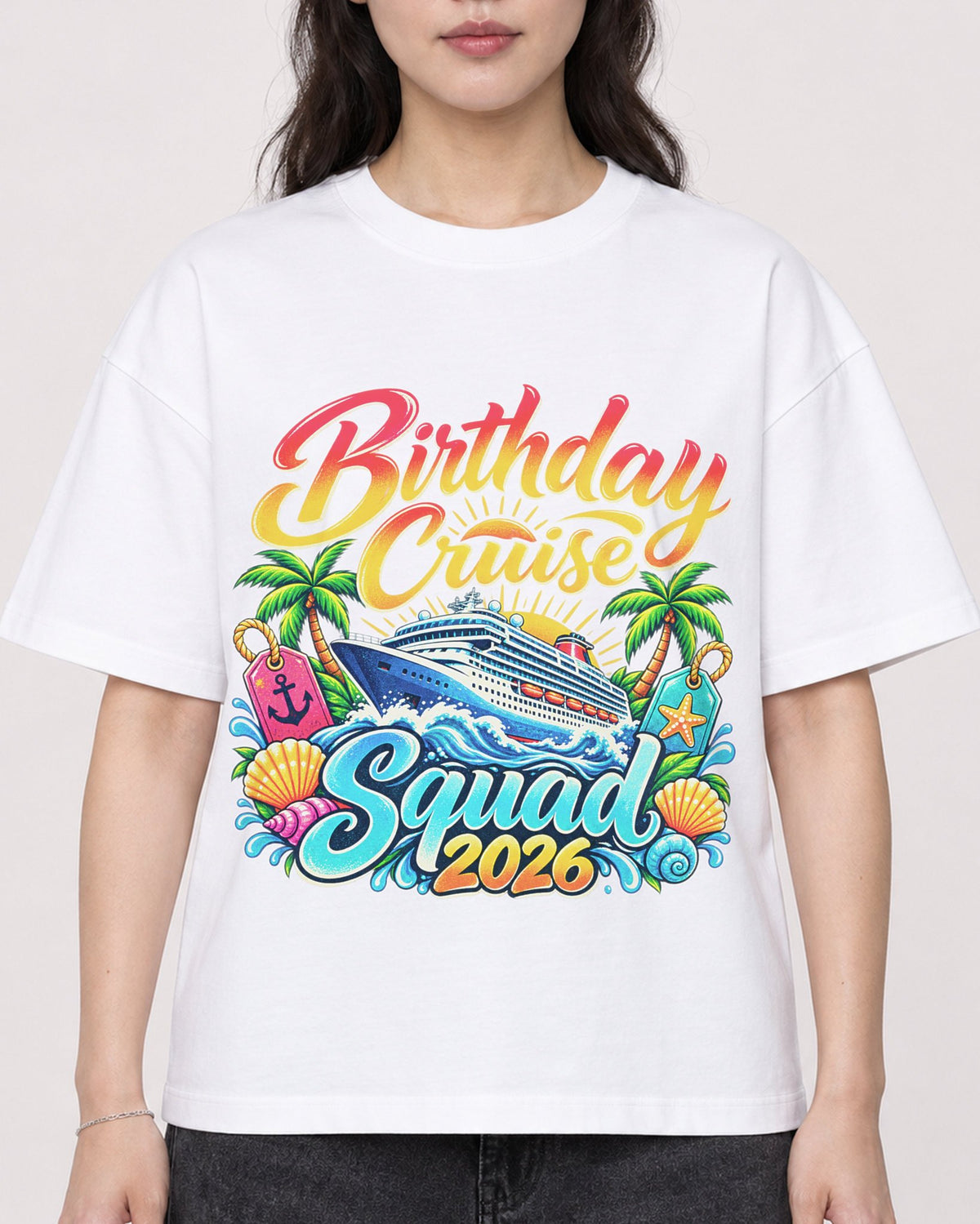Mockup Boxy Heavyweight Tee White female close-up 03