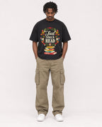 Mockup Boxy Heavyweight Tee Black male full-body 04