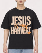 Mockup Boxy Heavyweight Tee Black male close-up 01