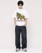 Mockup Boxy Heavyweight Tee White male full-body 11