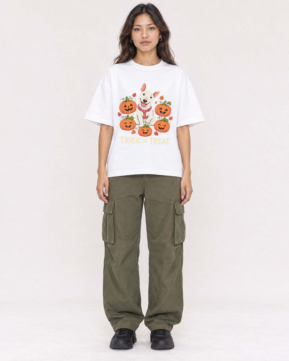 Mockup Boxy Heavyweight Tee White female full-body 02