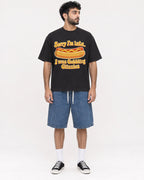 Mockup Boxy Heavyweight Tee Black male full-body 07
