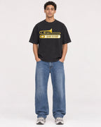 Mockup Boxy Heavyweight Tee Black male full-body 10