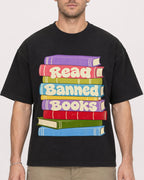Mockup Boxy Heavyweight Tee Black male close-up 08