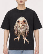 Mockup Boxy Heavyweight Tee Black male close-up 01