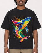 Mockup Boxy Heavyweight Tee Black male close-up 04