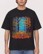 Mockup Boxy Heavyweight Tee Black male close-up 06