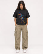 Mockup Boxy Heavyweight Tee Black female full-body 06