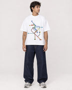 Mockup Boxy Heavyweight Tee White male full-body 06