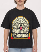 Mockup Boxy Heavyweight Tee Black male close-up 09