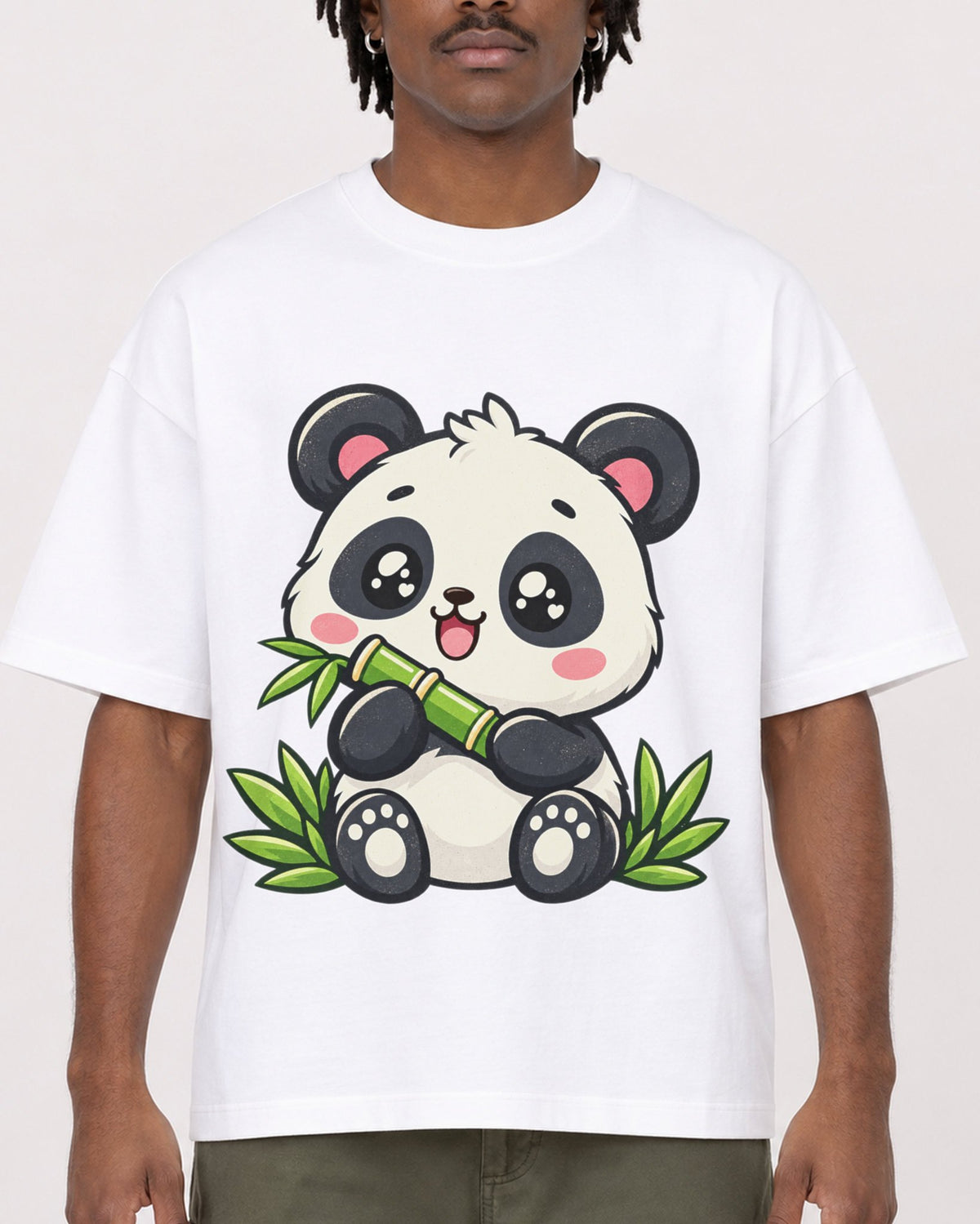 Mockup Boxy Heavyweight Tee White male close-up 04