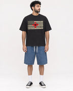 Mockup Boxy Heavyweight Tee Black male full-body 07